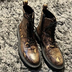 Snake skin boots